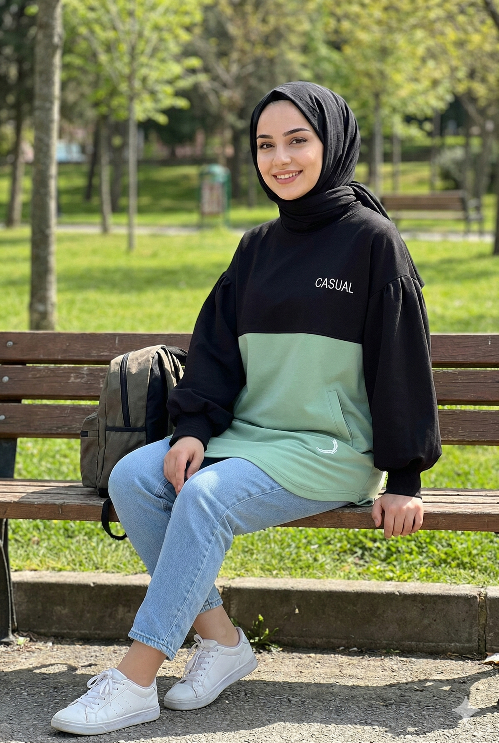 Seaform Top with balloon sleeves