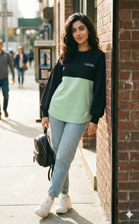 Seaform Top with balloon sleeves