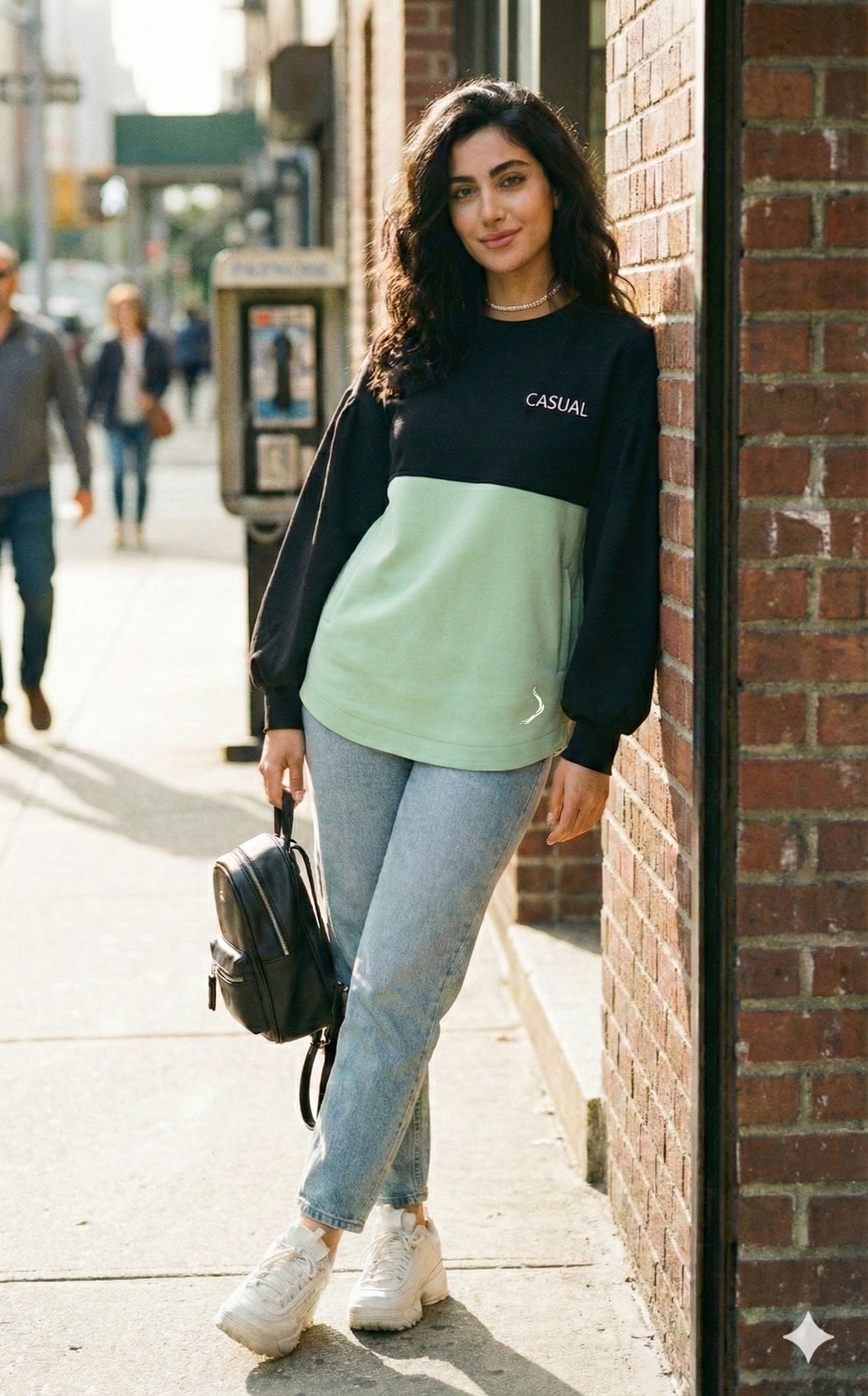 Seaform Top with balloon sleeves