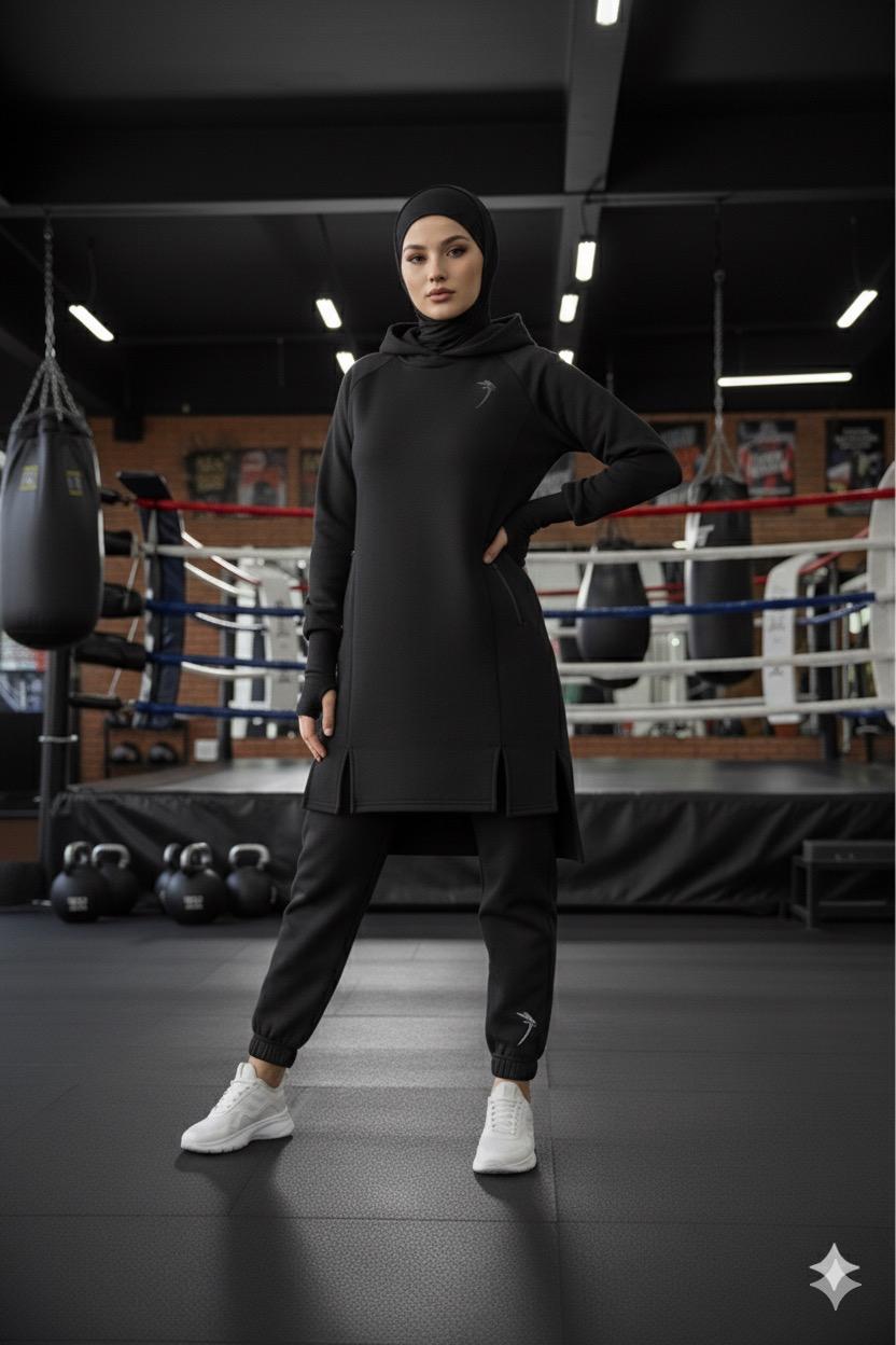 Black Ninja - Modest athleisure Tunic